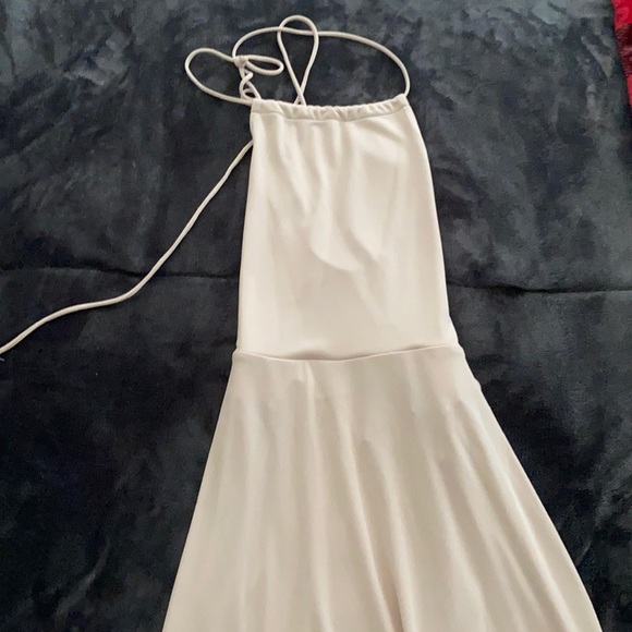 Long taupe semi-formal dress - Picture 1 of 4